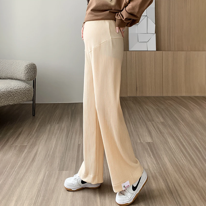 Women's Ribbed Knit Maternity Trousers | Sage