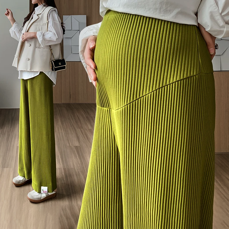 Women's Ribbed Knit Maternity Trousers | Sage