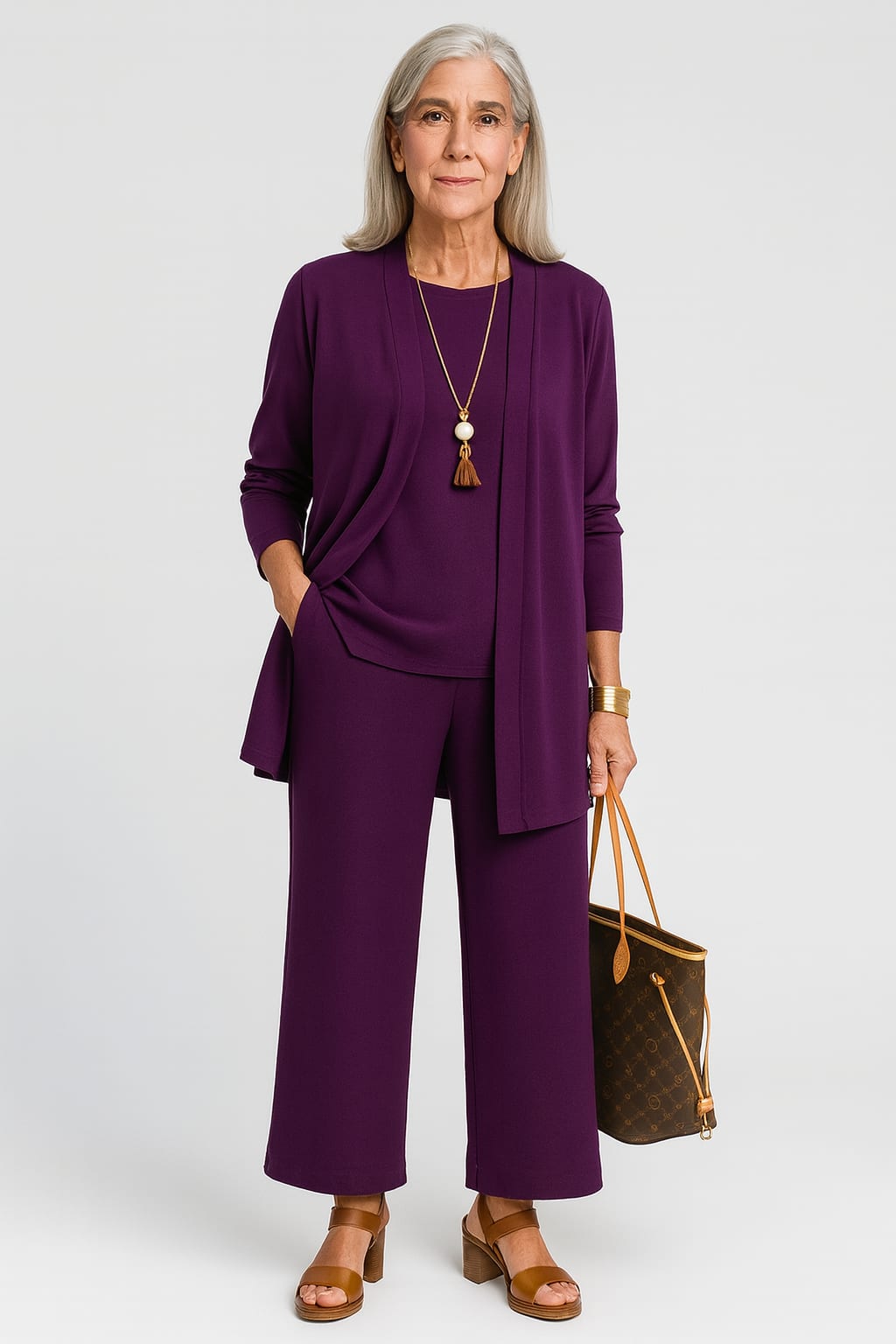 Women's Longline 3 Piece Trouser Set | Glenda_5