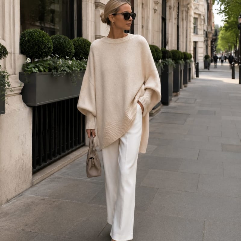 Women's Oversized Crew Neck Jumper | Matilda_1