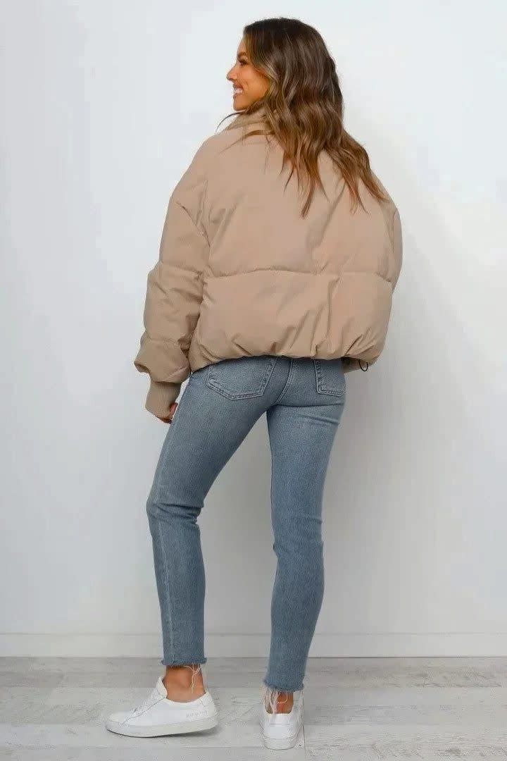 Women's Cropped Oversized Puffer Jacket | Kirsty_2
