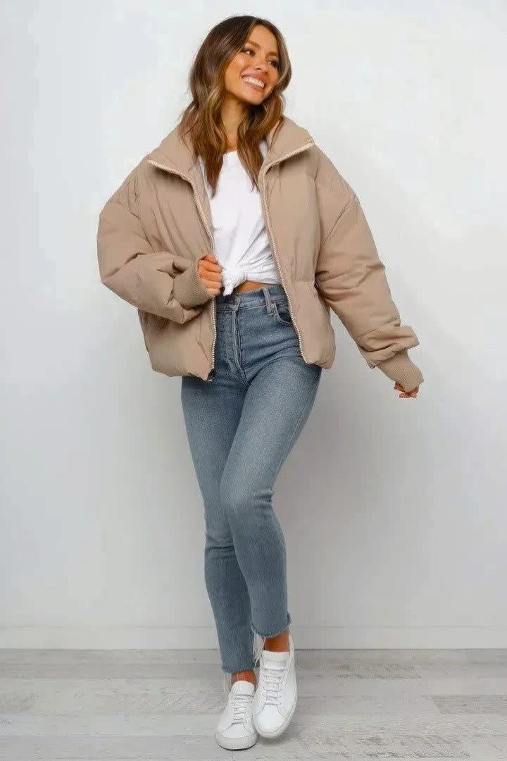 Women's Cropped Oversized Puffer Jacket | Kirsty_4