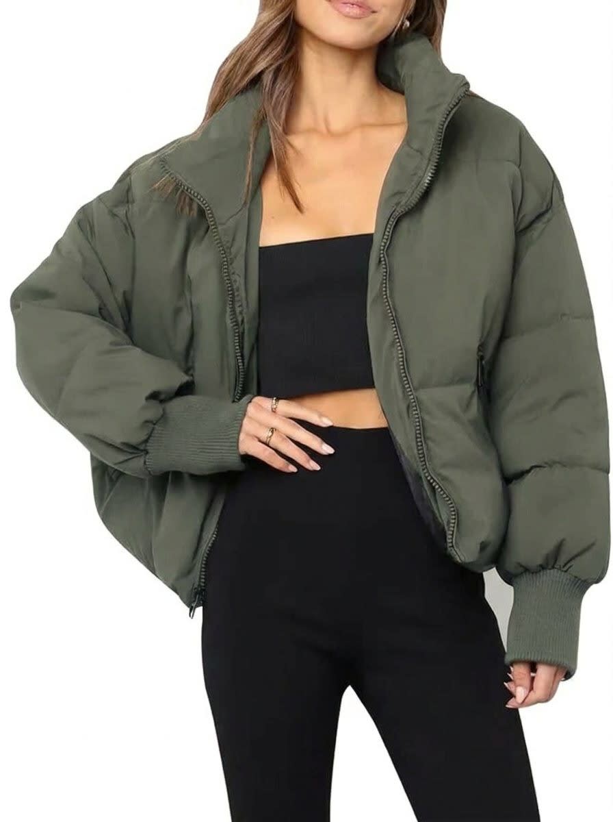 Women's Cropped Oversized Puffer Jacket | Kirsty_7