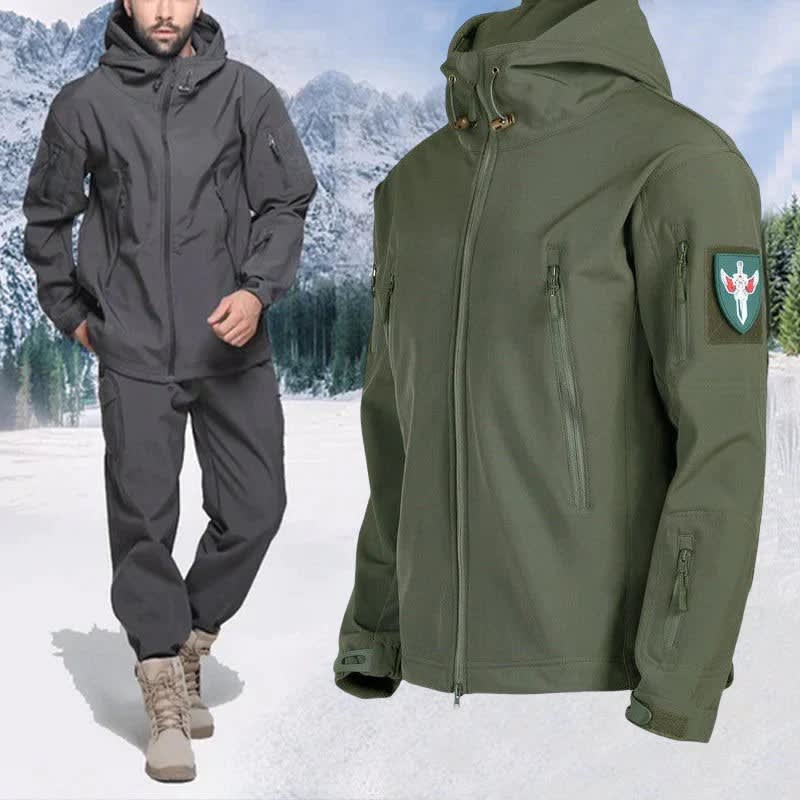 Men's Fleece Lined Stand Collar Ski Jacket For Winter | Edwin_3