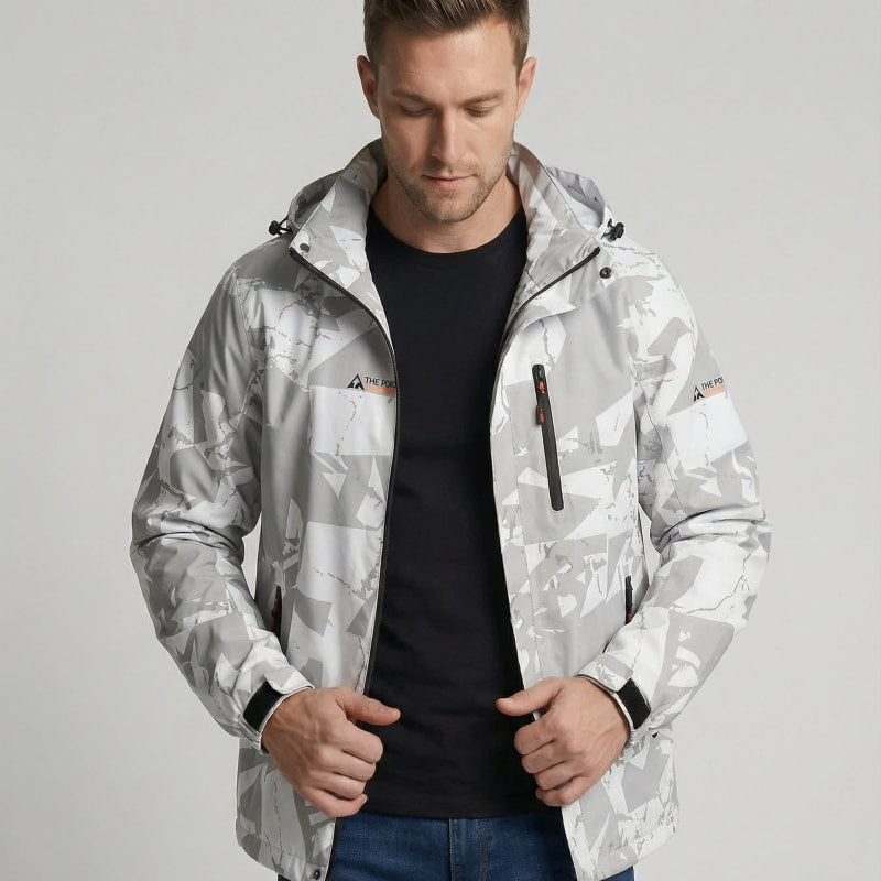 Men's Hooded Letter Print Ski Jacket For Winter | Oliver_1