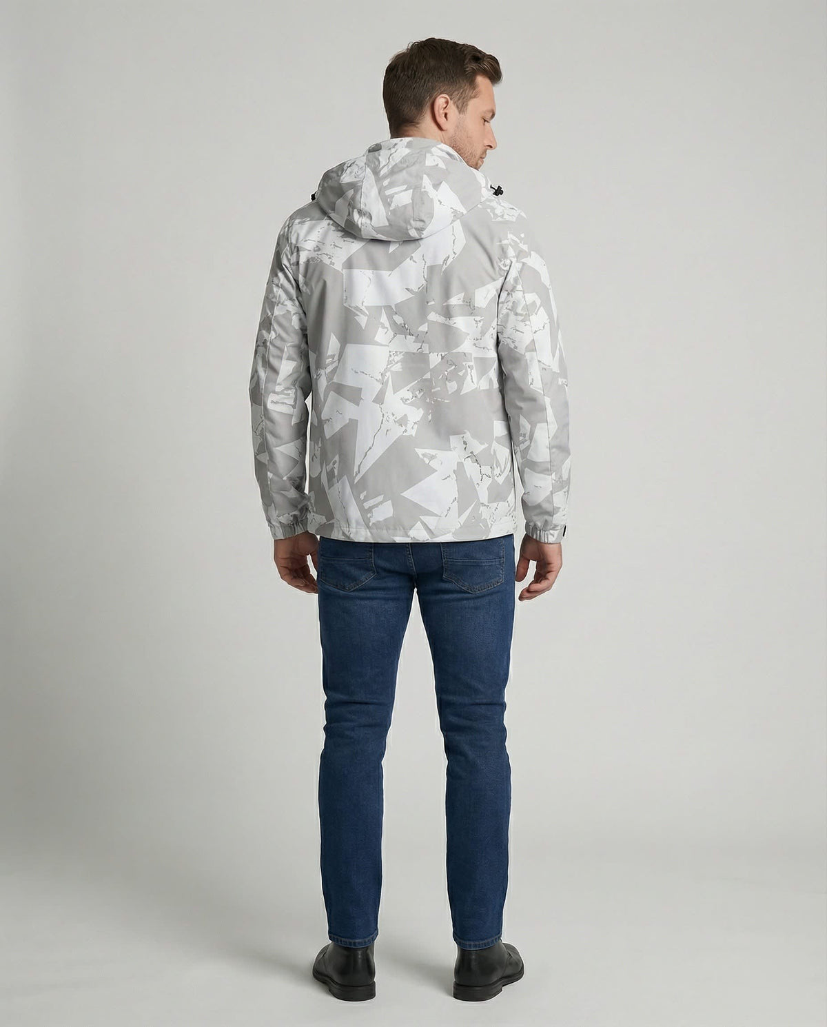 Men's Hooded Letter Print Ski Jacket For Winter | Oliver_4
