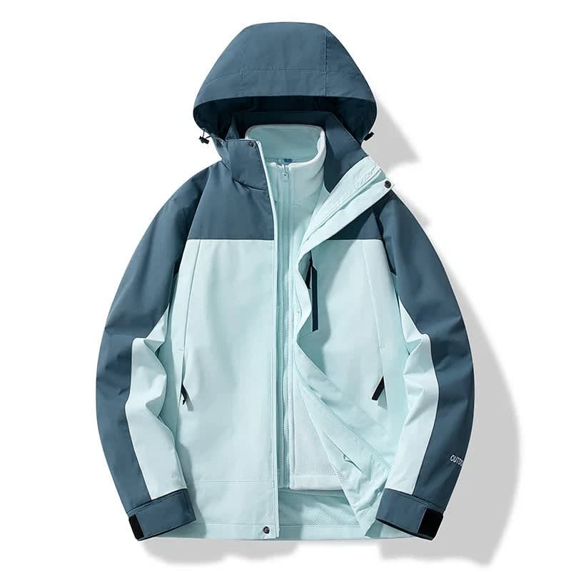 Women's Color Block Hooded Ski Jacket For Winter | Fiona_1