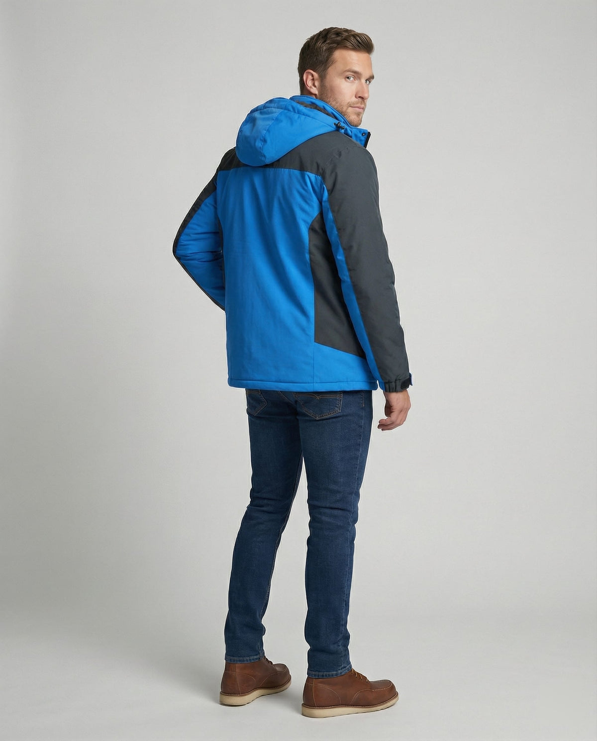 Men's Color Block Fleece Lined Ski Jacket For Winter | Samuel_3
