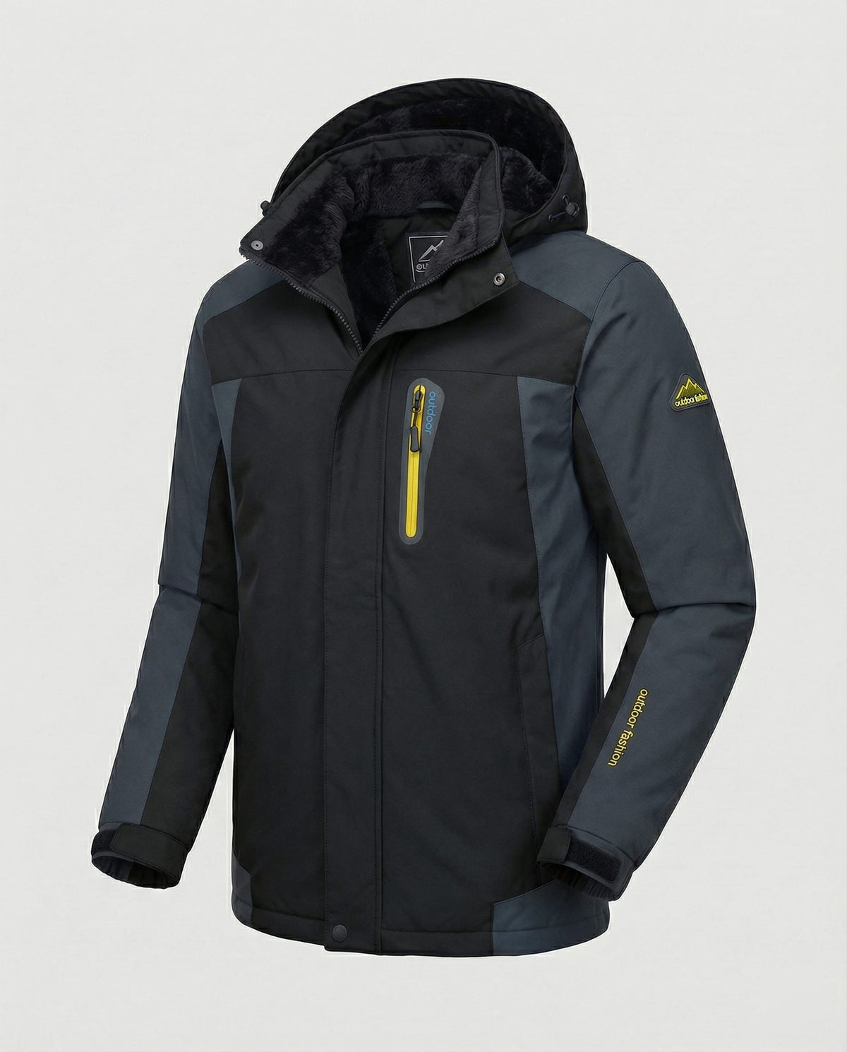 Men's Color Block Fleece Lined Ski Jacket For Winter | Samuel_5