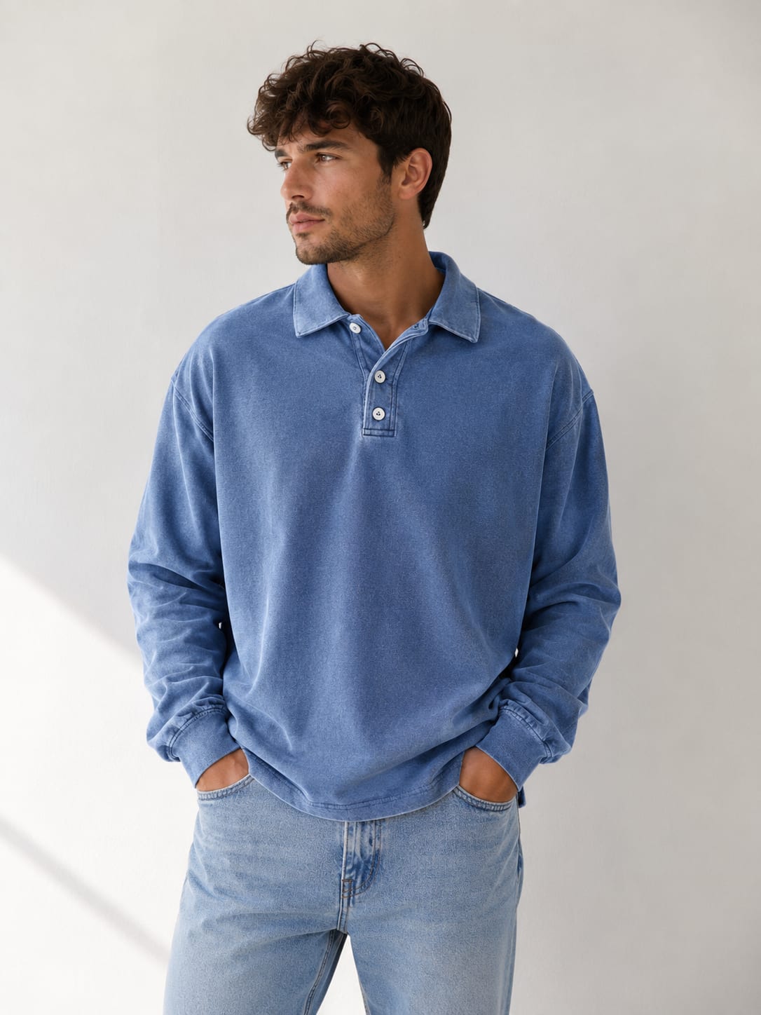 Men's Relaxed Fit Polo Sweatshirt | Vernon_2