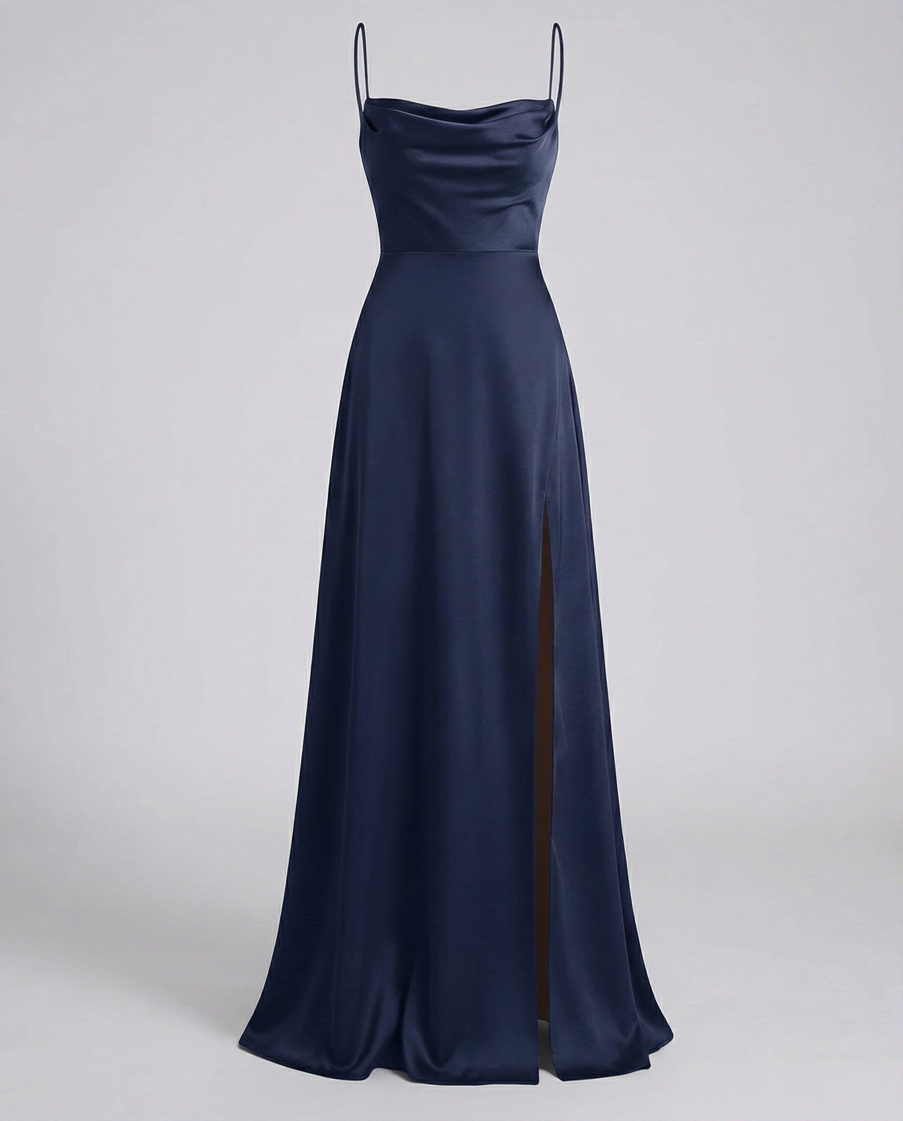 Women's Satin Cowl Neck Maxi Dress | Aveline_5