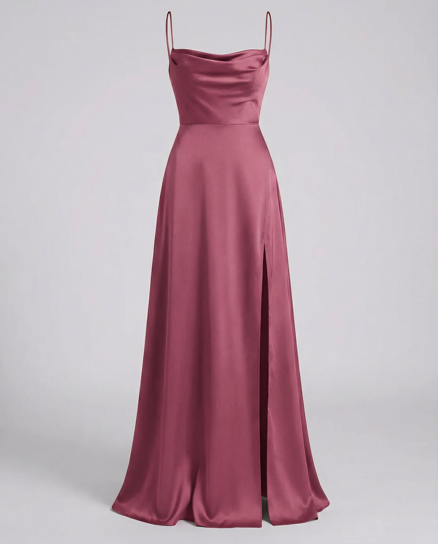 Women's Satin Cowl Neck Maxi Dress | Aveline_7
