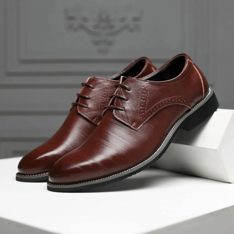 Men's Faux Leather Brogue Shoes | Gwion_1