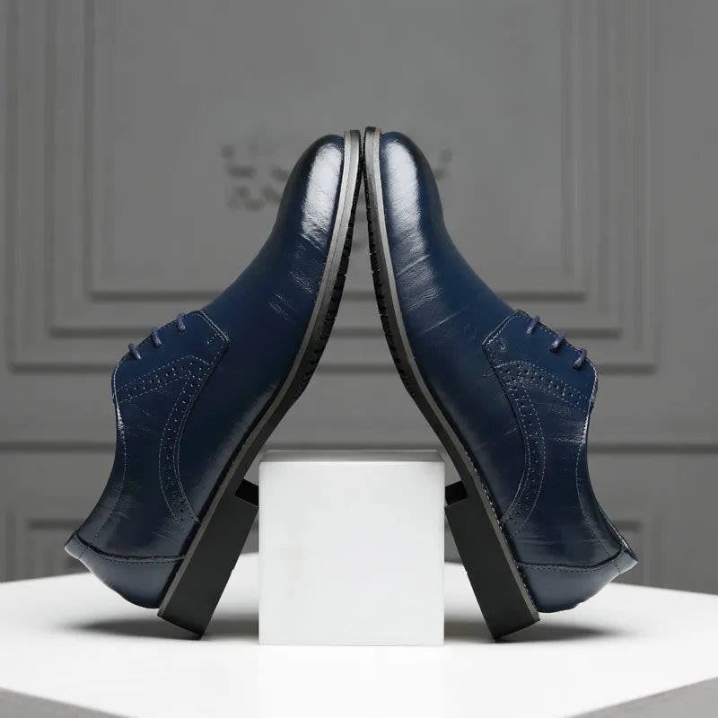 Men's Faux Leather Brogue Shoes | Gwion_10