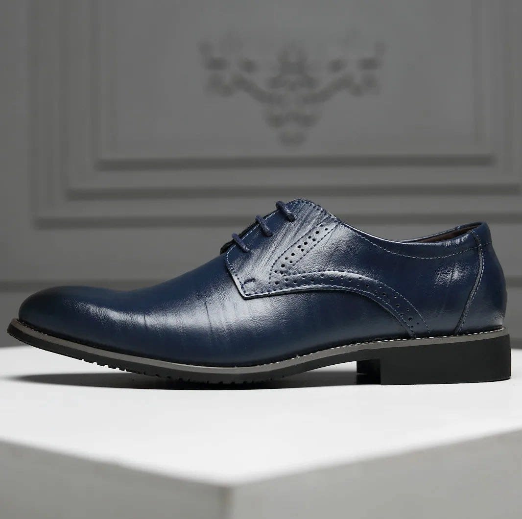 Men's Faux Leather Brogue Shoes | Gwion_12