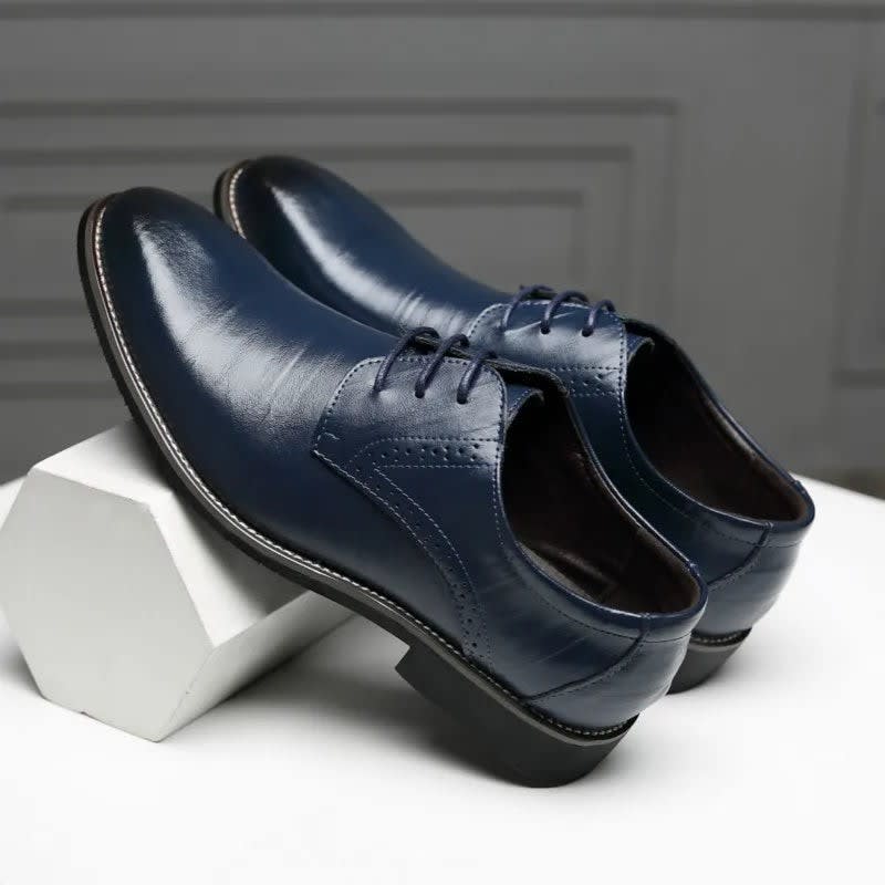 Men's Faux Leather Brogue Shoes | Gwion_13