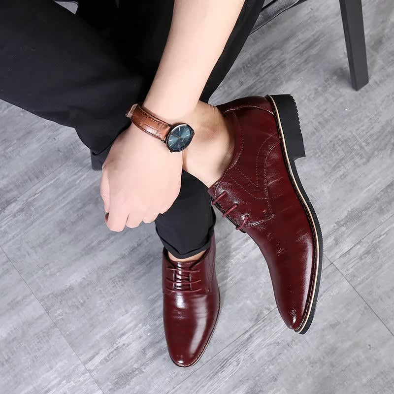Men's Faux Leather Brogue Shoes | Gwion_16