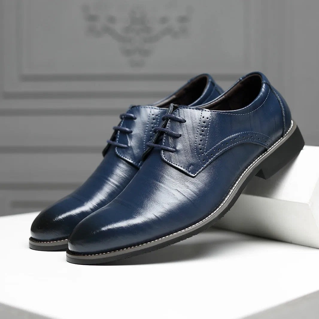 Men's Faux Leather Brogue Shoes | Gwion_3