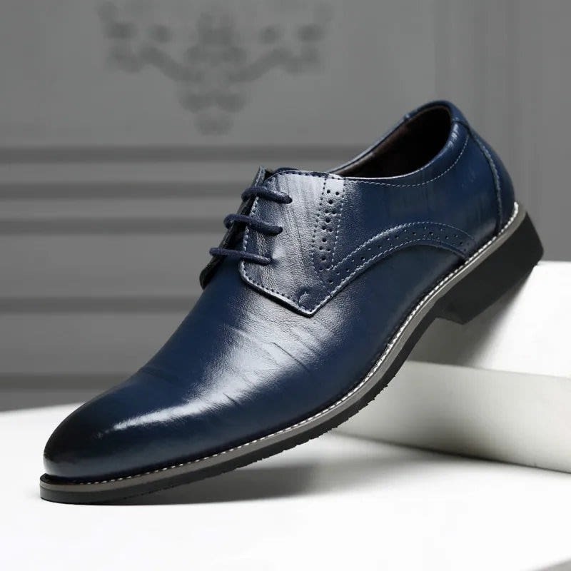 Men's Faux Leather Brogue Shoes | Gwion_8