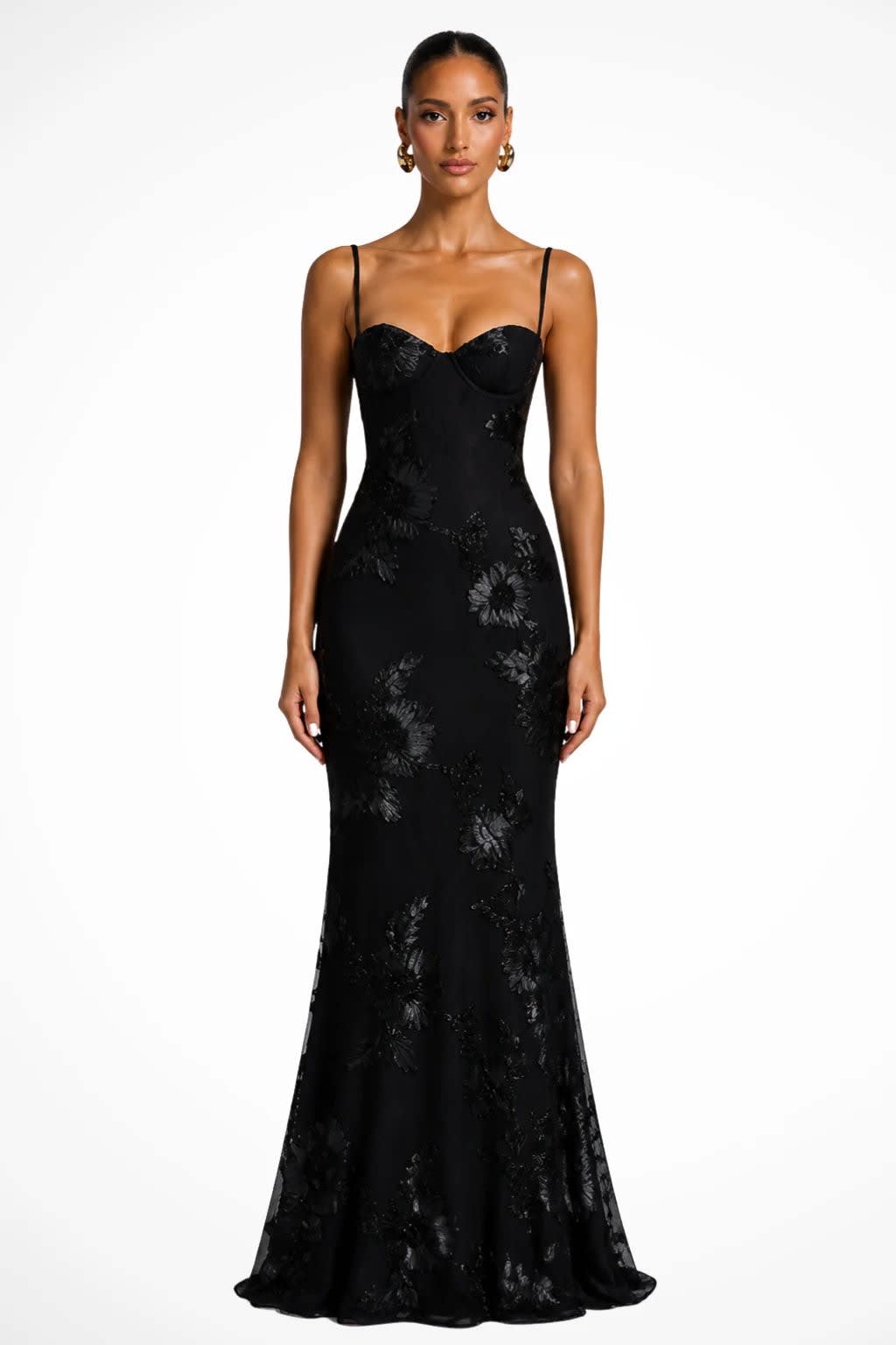 Women's Floral Embroidered Corset Wedding Guest Maxi Dress | Julia Foster_5