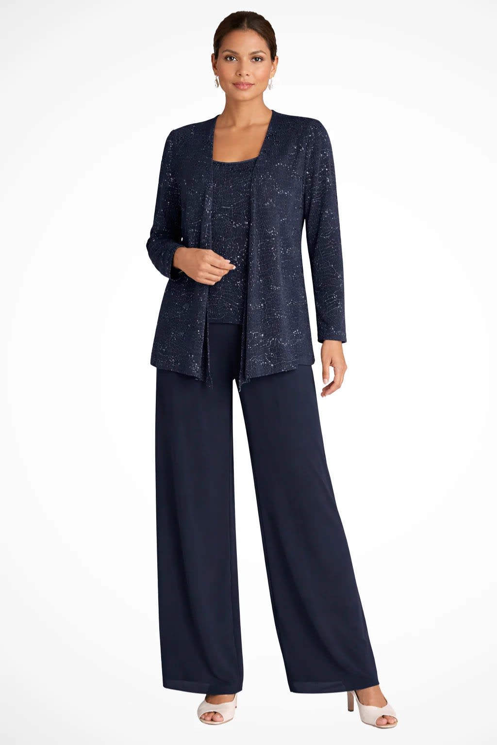 Women's Sequin Lace Wedding Guest Trouser Suit | Brittany_7