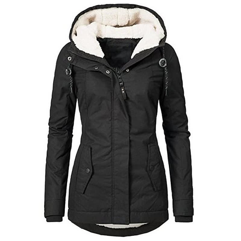 Women's Fleece Lined Hooded Parka | Alina_5