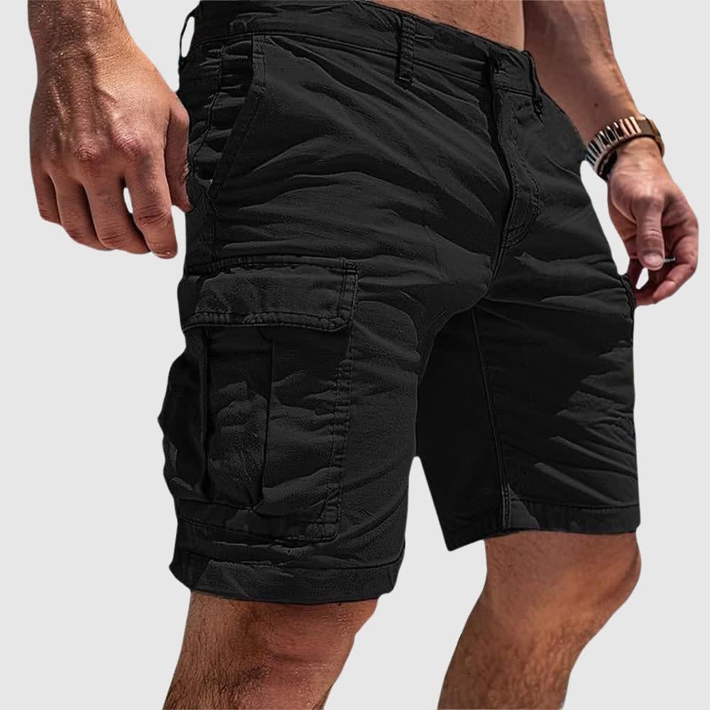 Men's Washed Cotton Cargo Shorts | Clive_2