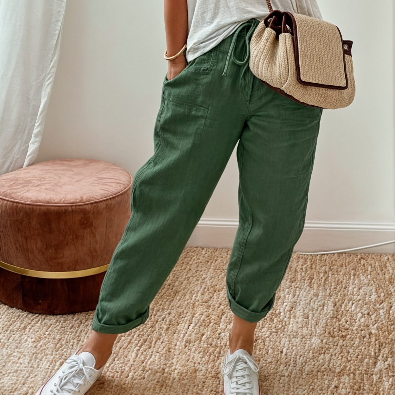 Women's Lightweight Drawstring Trousers | Freya
