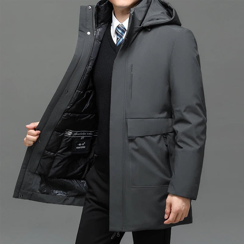 Men's Hooded Duck Down Puffer Coat | Oscar_4