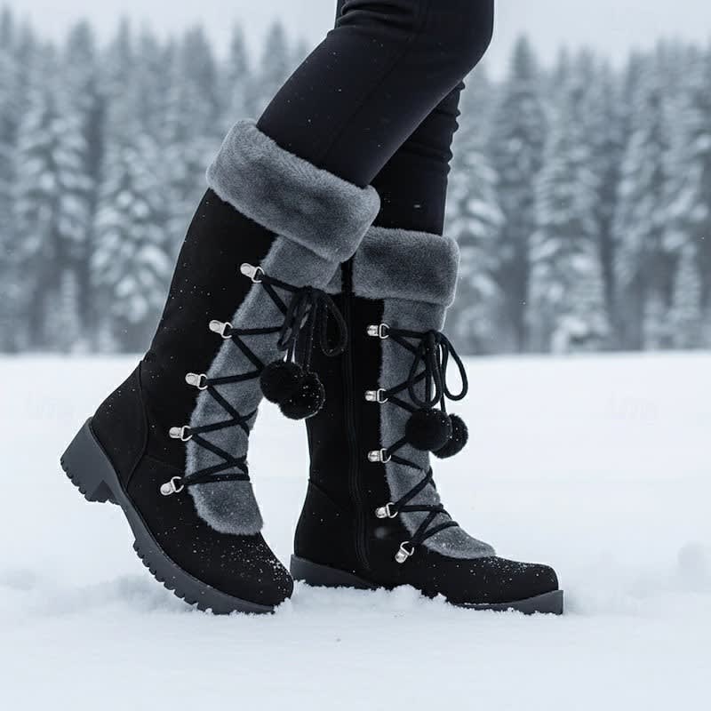 Women's Faux Fur Lace-Up Winter Boots | Antonia_1