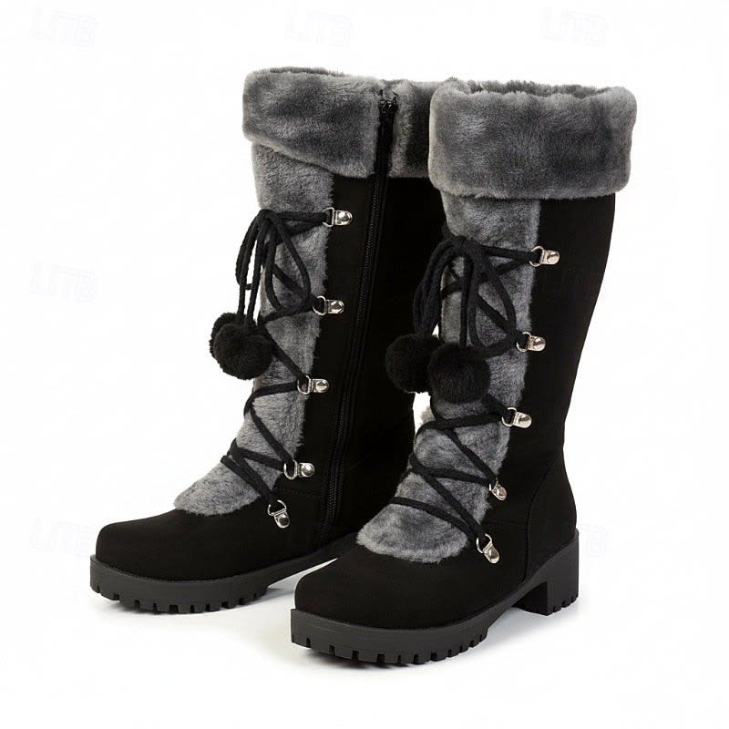 Women's Faux Fur Lace-Up Winter Boots | Antonia_5