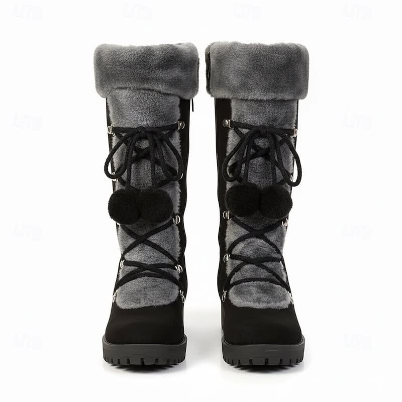 Women's Faux Fur Lace-Up Winter Boots | Antonia_6