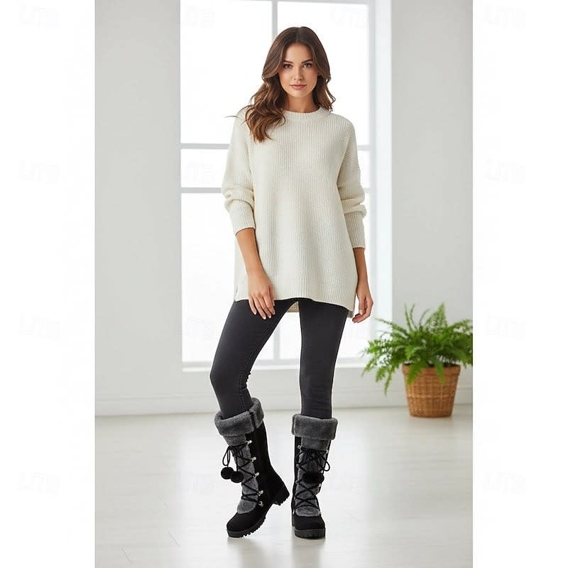 Women's Faux Fur Lace-Up Winter Boots | Antonia_8