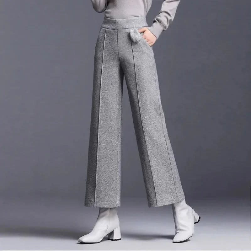 Women's Wool Wide Leg Trousers | Elfrida_3