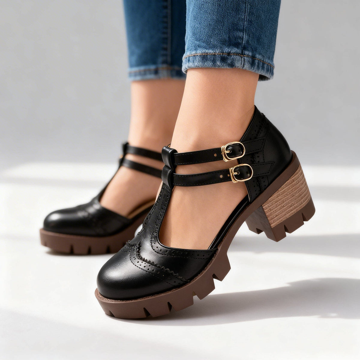 Women's Brogue Platform Heels | Fiadh_5