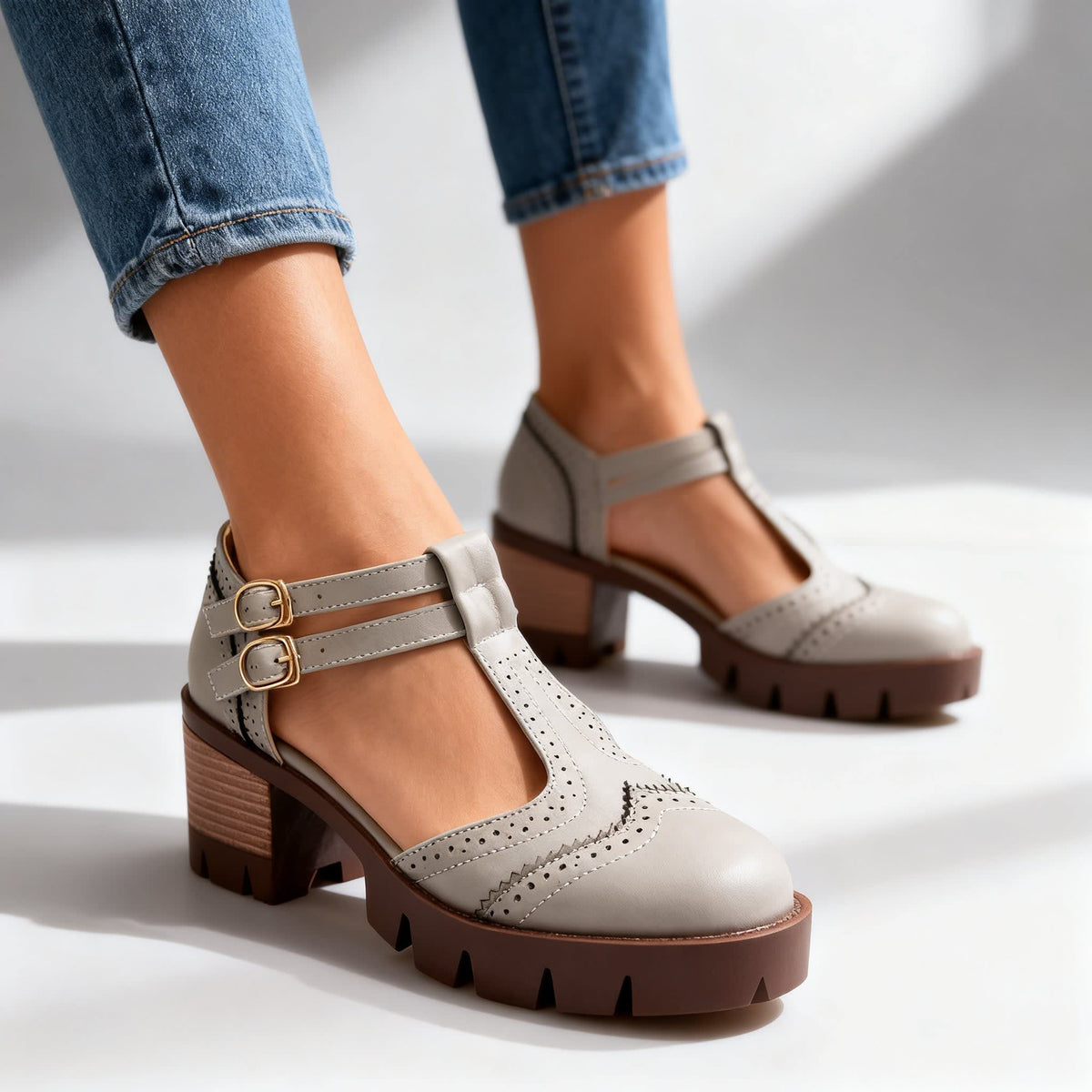 Women's Brogue Platform Heels | Fiadh_6