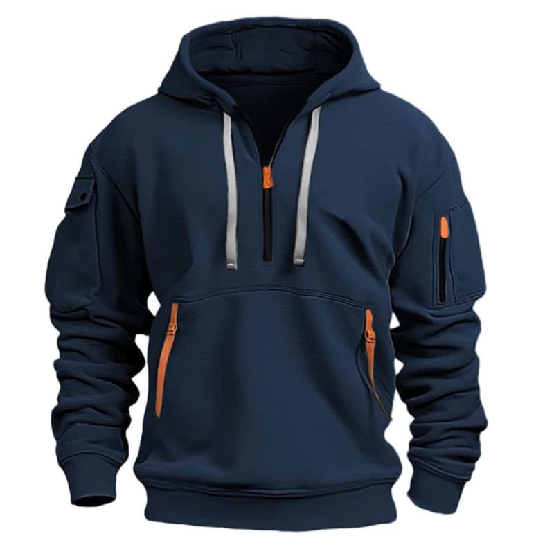 Men's Zip Pocket Half-Zip Hoodie | Maddox_1