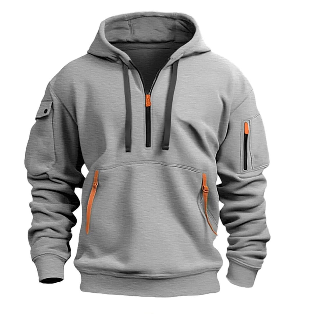 Men's Zip Pocket Half-Zip Hoodie | Maddox_2