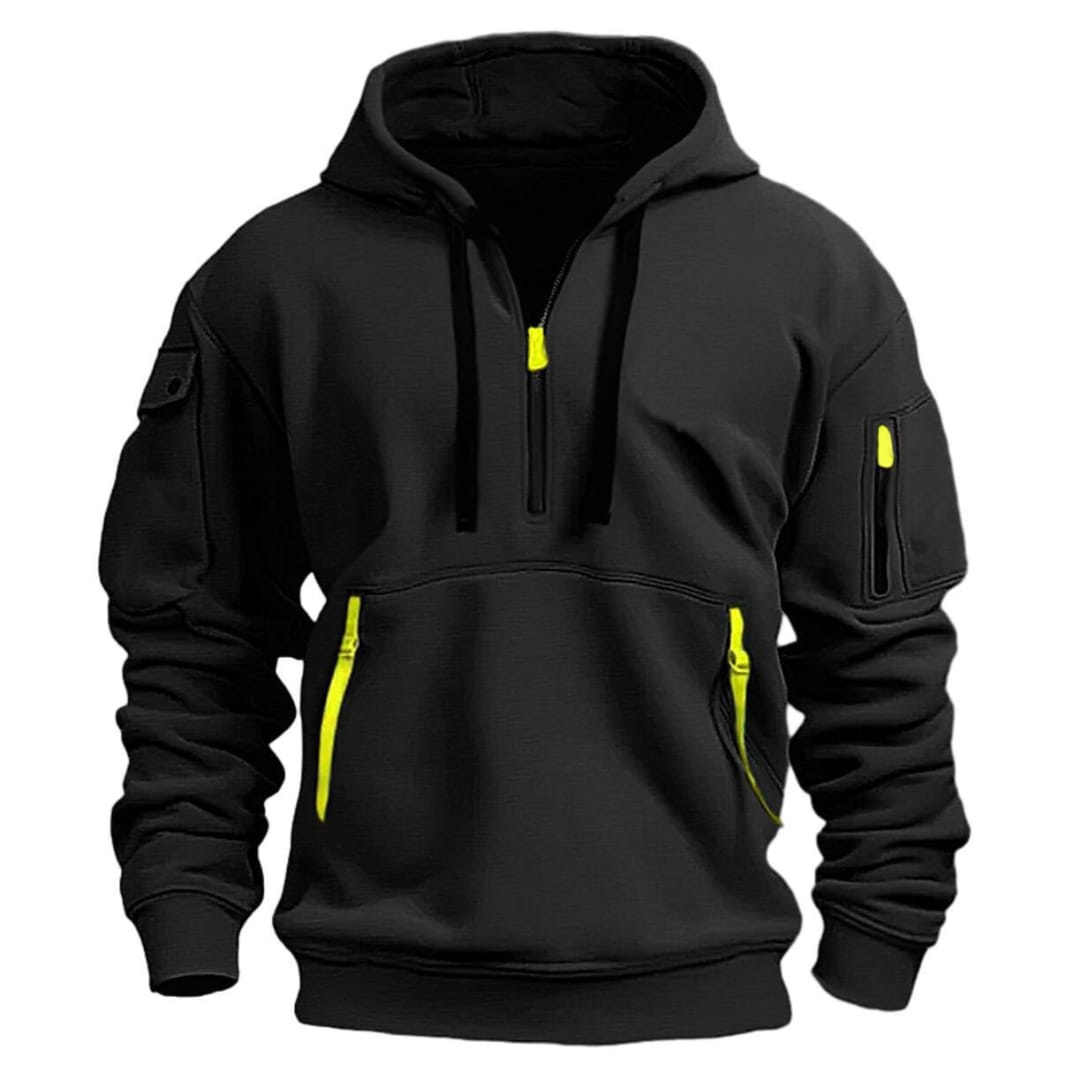 Men's Quarter Zip Pullover Hoodie | Clarence_3