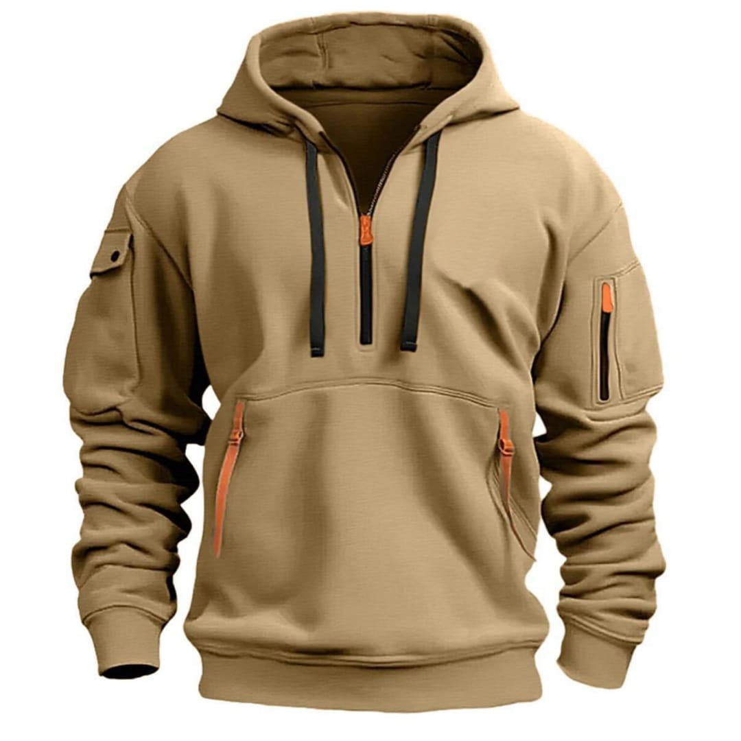 Men's Quarter Zip Pullover Hoodie | Clarence_4