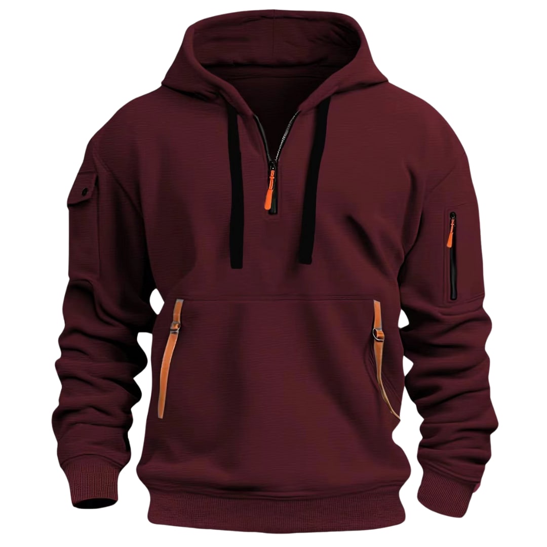 Men's Quarter Zip Pullover Hoodie | Clarence_6