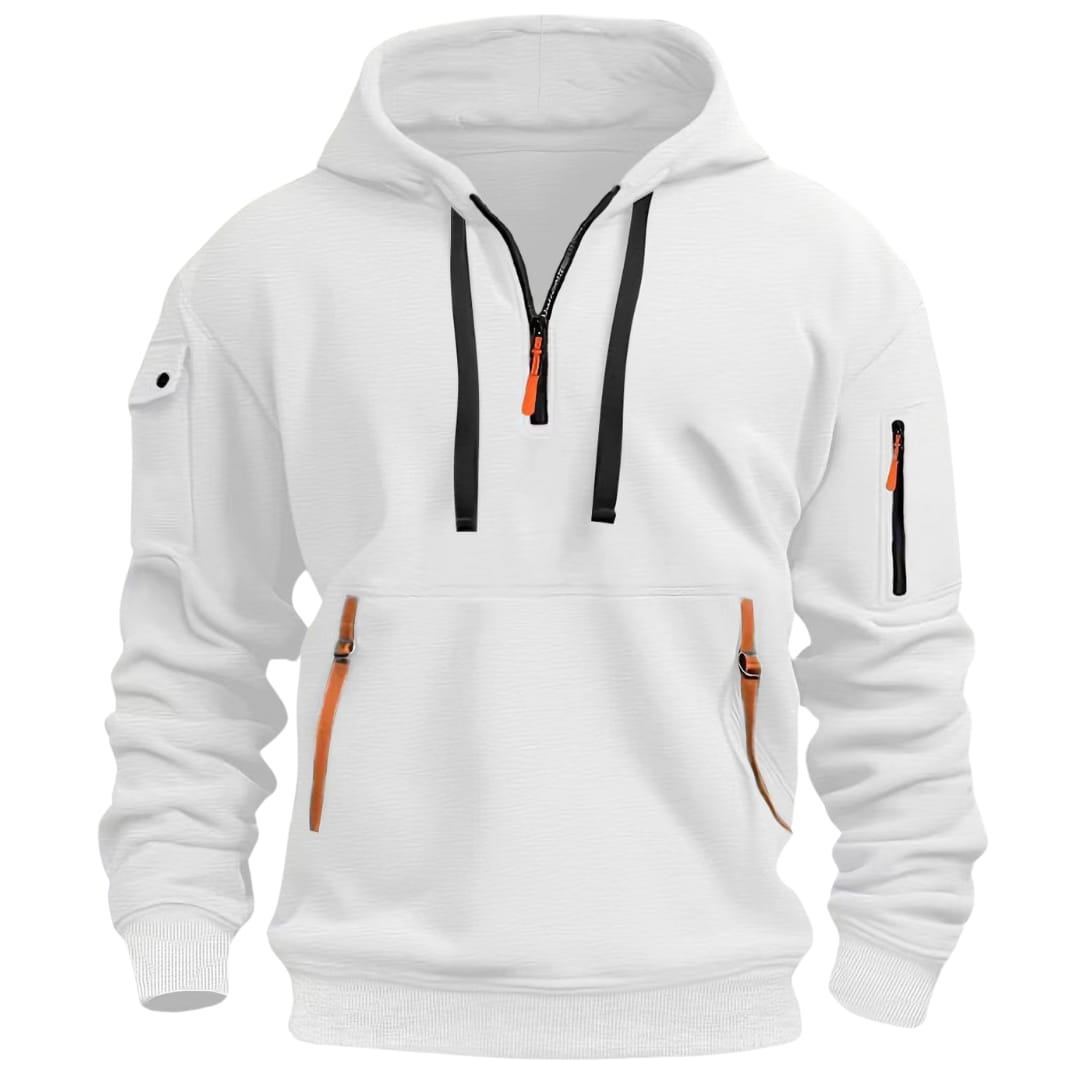 Men's Quarter Zip Pullover Hoodie | Clarence_7