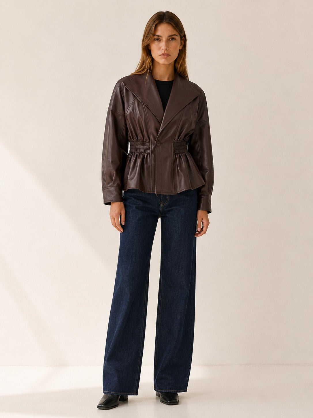 Women's Peplum Blazer Jacket with Cinched Waist | Olivia Richardson_5