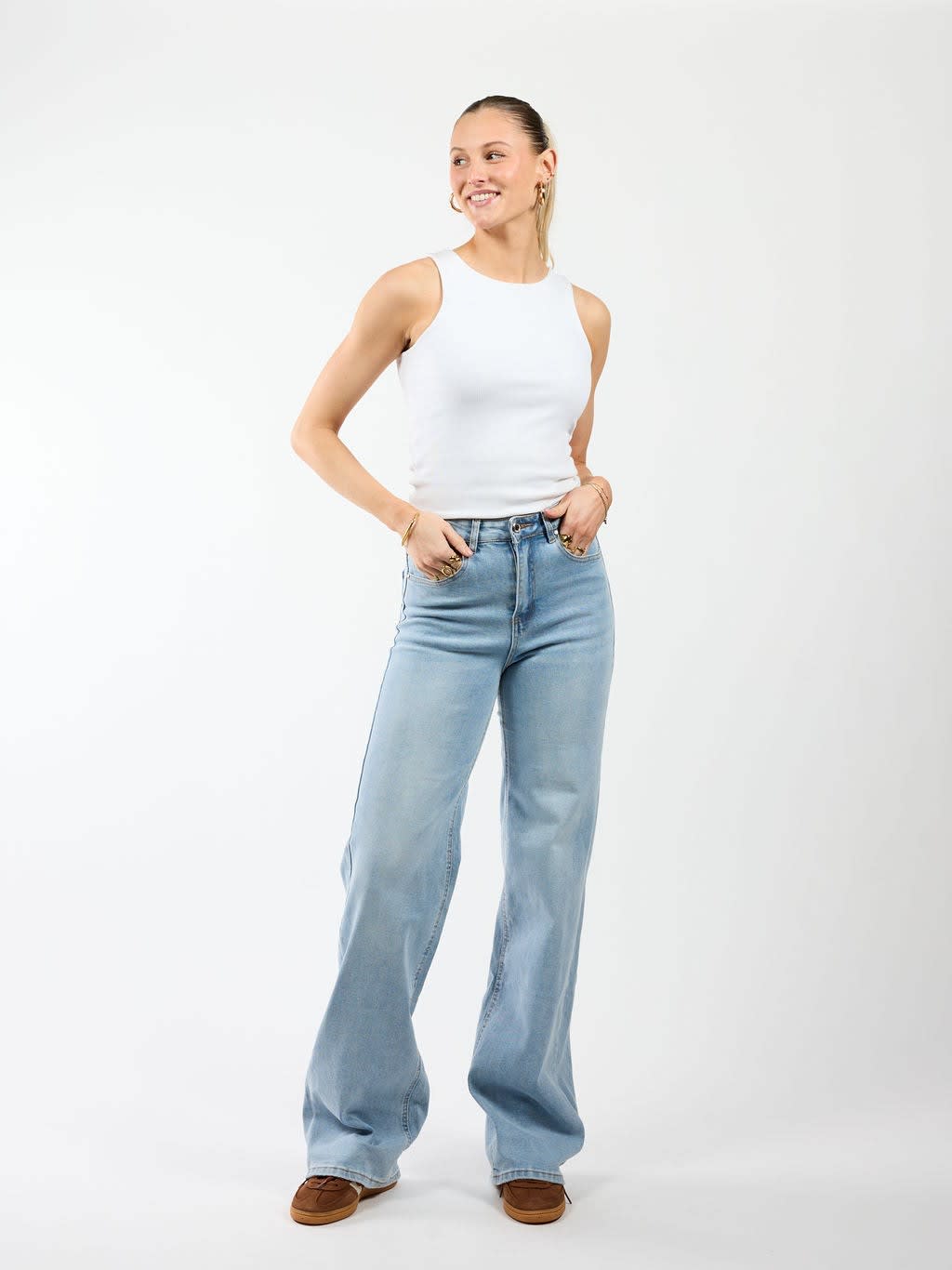 Women's High Waisted Wide Leg Jeans | Yasmin_3
