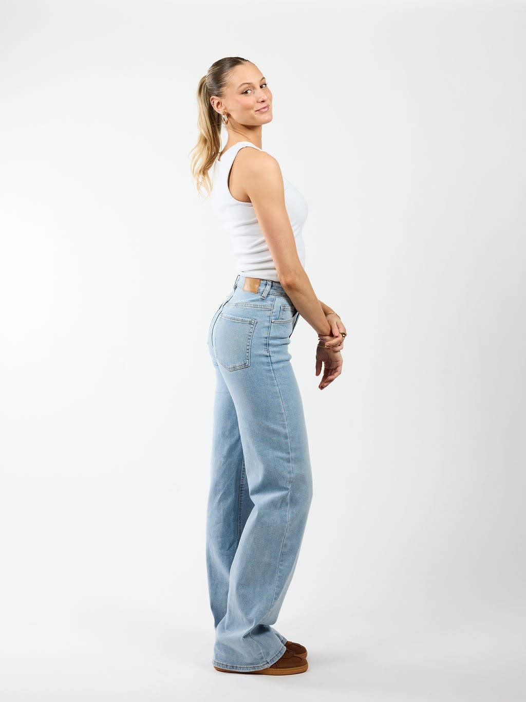 Women's High Waisted Wide Leg Jeans | Yasmin_4