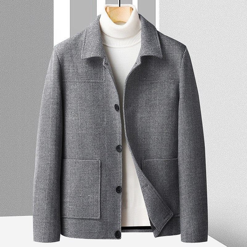Men's Herringbone Wool Jacket | Desmond_3