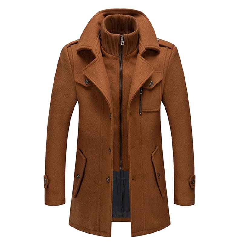 Men's Wool Blend Pea Coat | Valentine_2