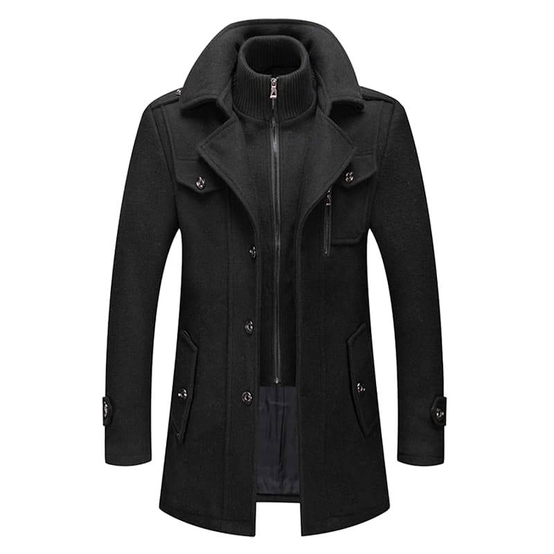 Men's Wool Blend Pea Coat | Valentine_4