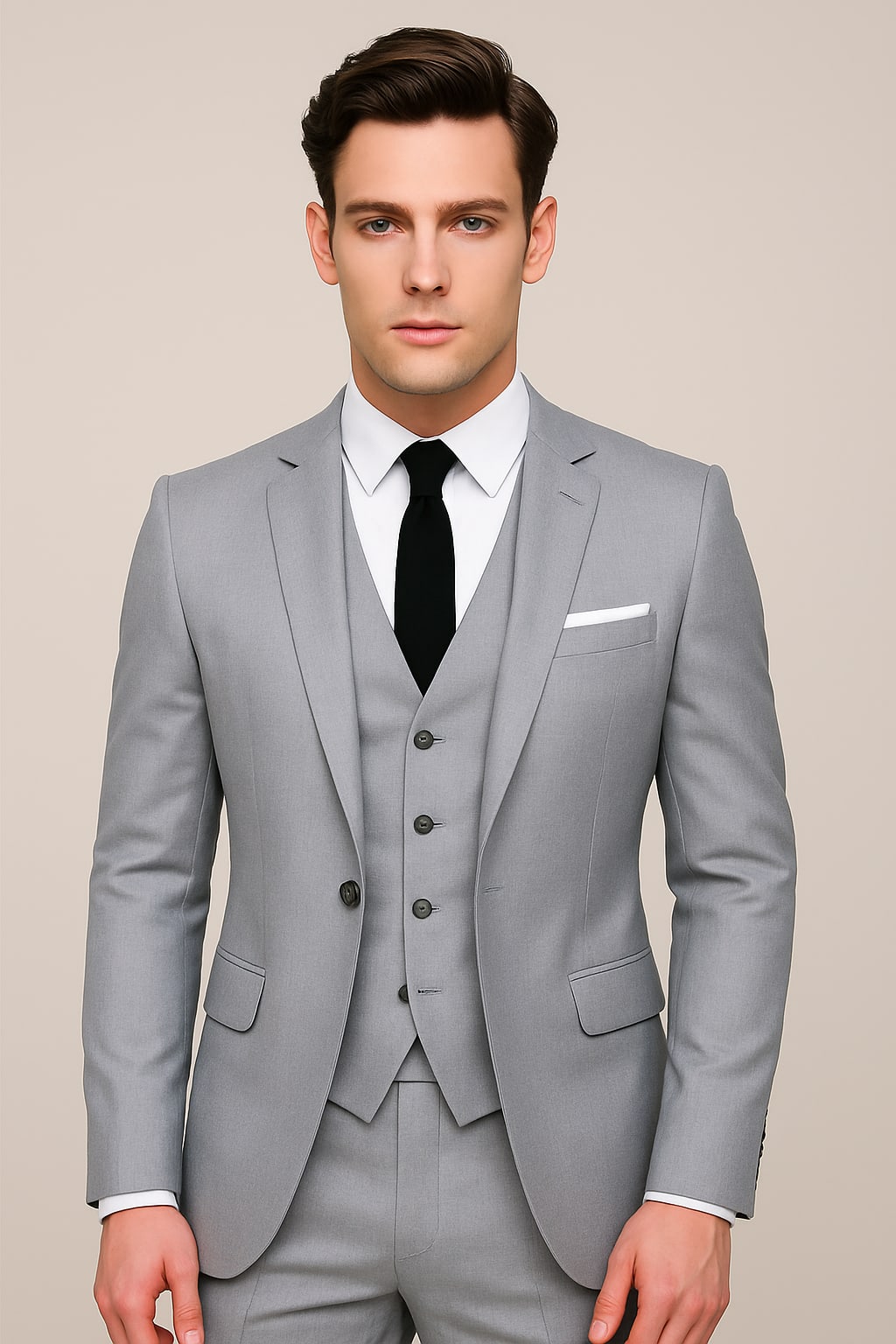 Men's Slim Fit Three-Piece Suit | George_3