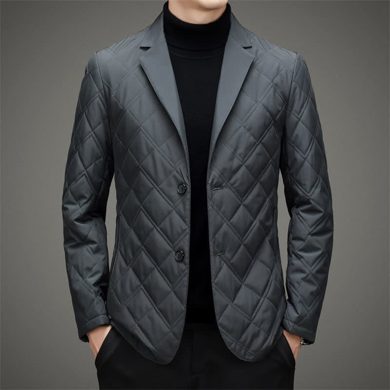 Men's Quilted Padded Blazer Jacket | Tomos_2